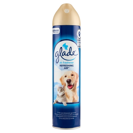 Glade Deodorante per Ambienti Spray Fragranza Refreshing Air™ Combatte odori animali domestici 300ml